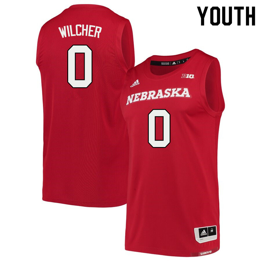 Youth #0 C.J. Wilcher Nebraska Cornhuskers College Basketball Jerseys Sale-Scarlet